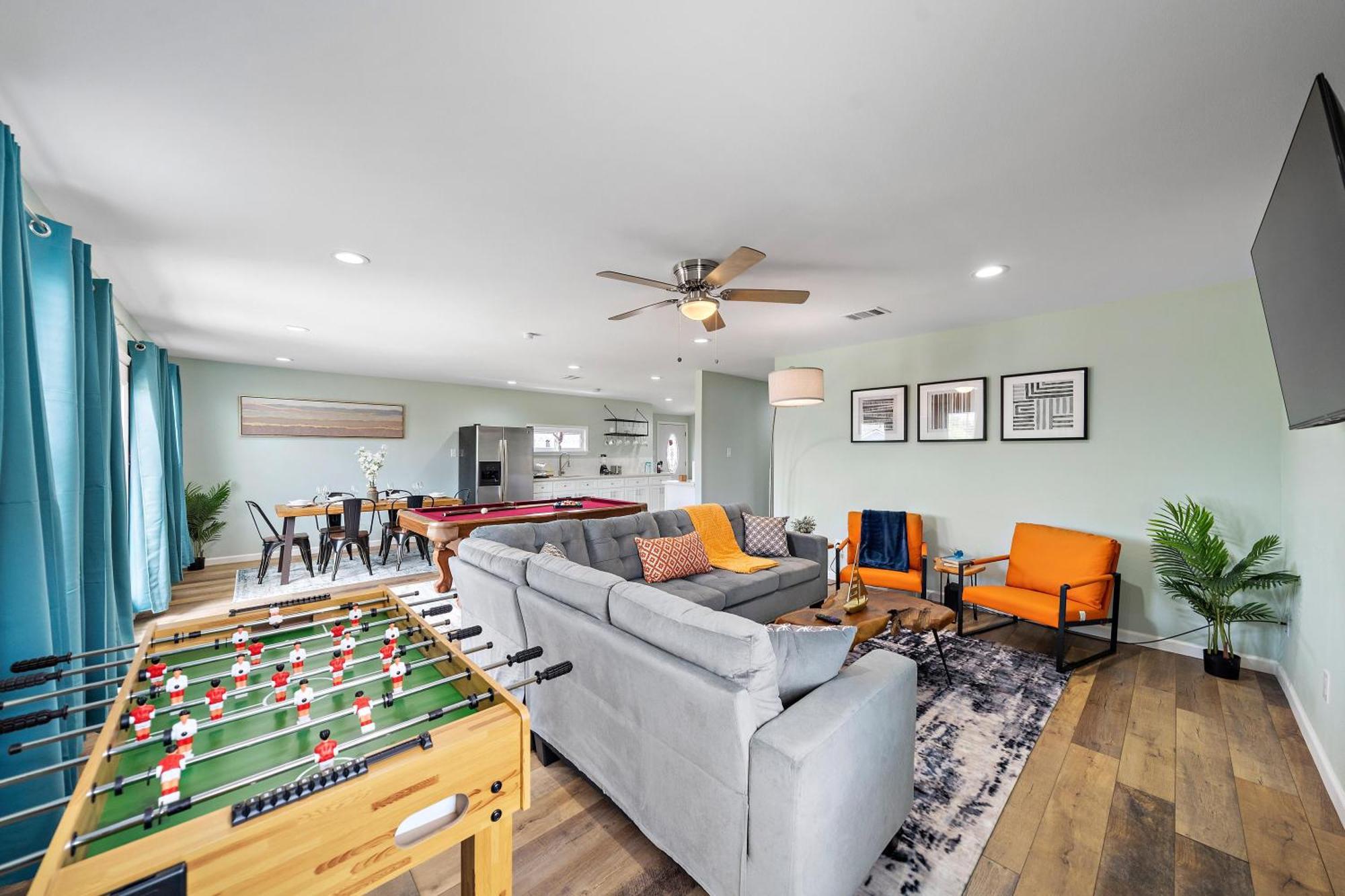 Nr Beach Pier Oasis Game Tables Yard Bbq Galveston Exterior foto